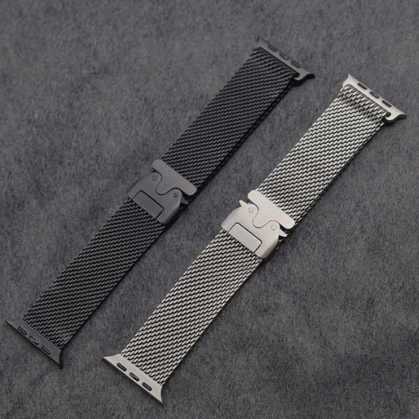 36g Lightweight Titanium Milanese Loop Band with Airplane Seatbelt Buckle