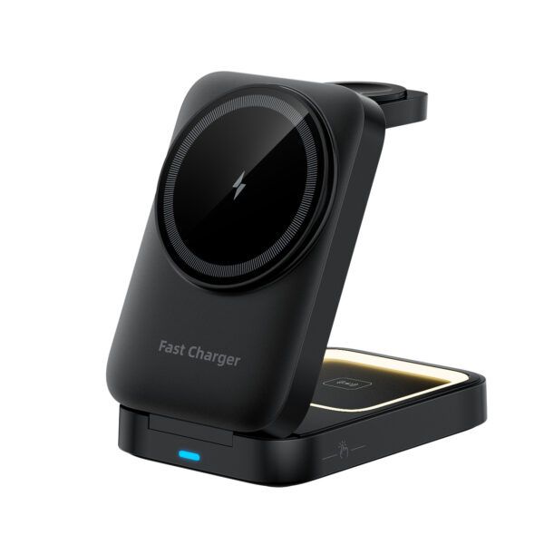 Foldable Magnetic 3-in-1 Fast Wireless Charger for Apple and Android Devices