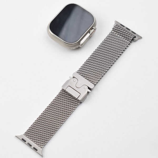 36g Lightweight Titanium Milanese Loop Band with Airplane Seatbelt Buckle