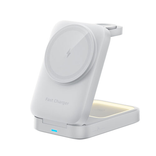Foldable Magnetic 3-in-1 Fast Wireless Charger for Apple and Android Devices