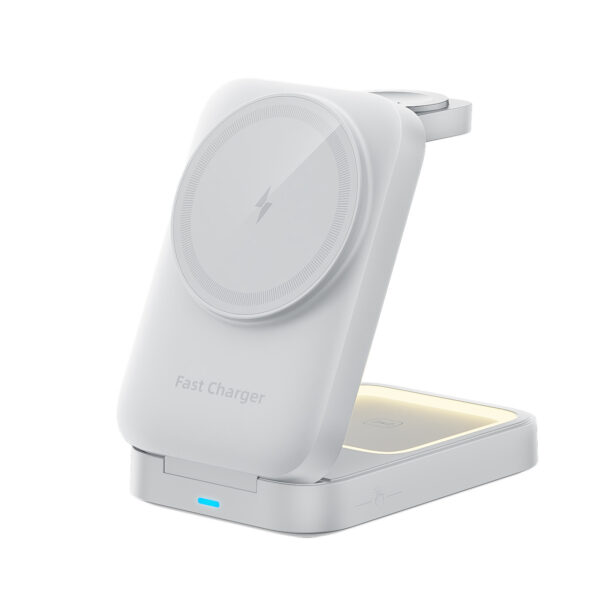 Foldable Magnetic 3-in-1 Fast Wireless Charger for Apple and Android Devices